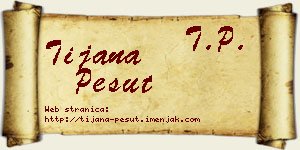 Tijana Pešut vizit kartica